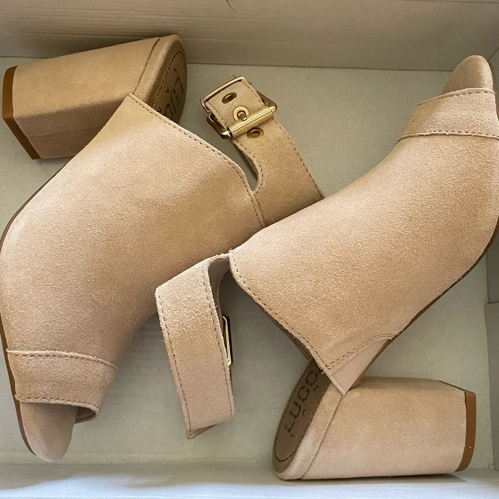 LUCCA LANE Women's Natural Seleste Open Toe Ankle Strap Heel Sandals BRAND NEW - Picture 5 of 8